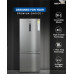 Refrigerator: Haier 325 L 3 Star Frost Free Inverter Double Door Bottom Mount Refrigerator Appliance (2023 Model, HEB-333DS-P, Dazzle Steel, Convertible)